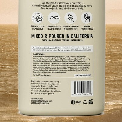 Champú clásico de coco California Naturals, 16.5 onzas líquidas - Nuevo