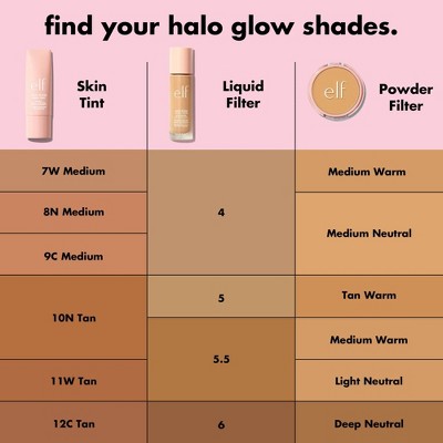 e.l.f. Halo Glow Liquid Filter Highlighter 00 Fair 1.06 fl oz - New