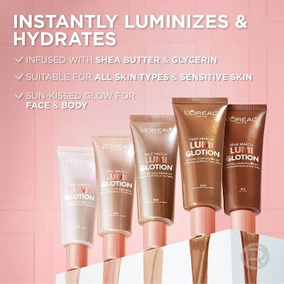 L'Oreal Paris True Match Lumi Glotion Natural Glow Enhancer 903 Medium Glow 1.35 fl oz. - Imperfect Container