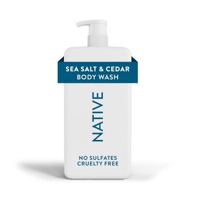 Jabón corporal Native con sal marina y cedro, 1 litro, envase imperfecto