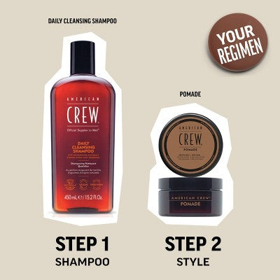 Pomada en gel para cabello American Crew para hombre, fijación media y brillo intenso, 85 g (nuevo)