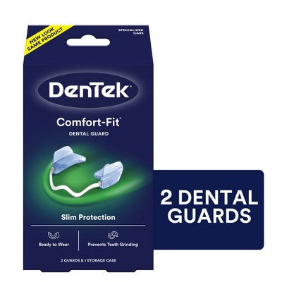 Protector dental DenTek Comfort-Fit para bruxismo nocturno (2 unidades, con estuche) - Caja imperfecta