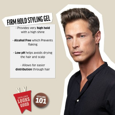 Gel para peinar el cabello American Crew para hombre, fijación firme y sin descamación, 237 ml (8.4 oz) - Envase imperfecto
