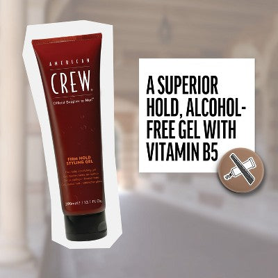 Gel para peinar el cabello American Crew para hombre, fijación firme y sin descamación, 237 ml (8.4 oz) - Envase imperfecto
