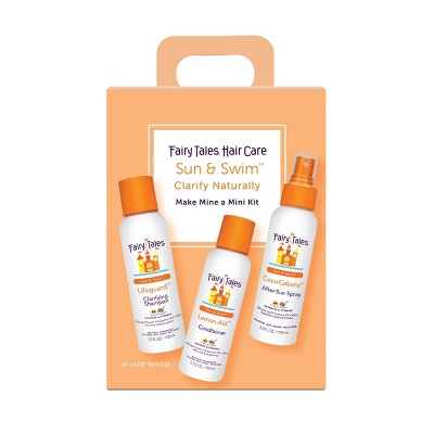 Fairy Tales Sun & Swim Shampoo, Conditioner, and Spray Travel Kit 9.9 fl oz/3pk - Imperfect Box
