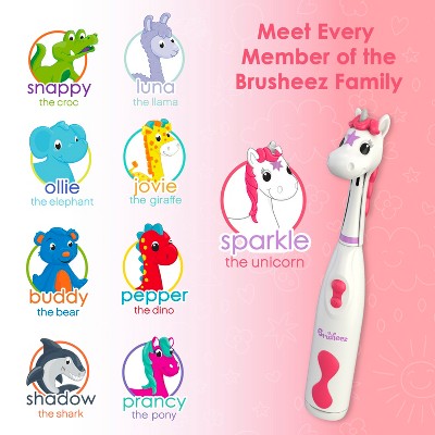 Cepillo de dientes eléctrico infantil Brusheez Sparkle the Unicorn - Caja imperfecta