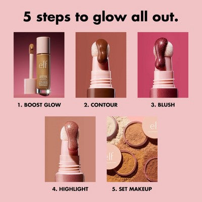 e.l.f. Halo Glow Highlight Beauty Wand Pink Prism 0.33 fl oz - Imperfect Box