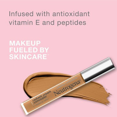 Neutrogena Healthy Skin Radiant Brightening Lightweight Perfecting Cream Concealer with Peptides & Vitamin E Antioxidant 03 Sugar Light 0.24oz - Imperfect Container