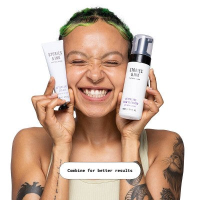 Stories & Ink Repairing Aftercare Foaming Body Cleanser 5.07 fl oz - imperfect Box