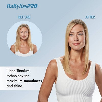 Secador de pelo BaBylissPRO Nano Titanium Portofino de tamaño completo, azul, 2000 W - Caja imperfecta