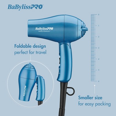 Secador de pelo de viaje BaBylissPRO Nano Titanium azul - Caja imperfecta