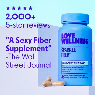 Love Wellness Sparkle Fiber Vegan Dietary Supplements 90ct - New
