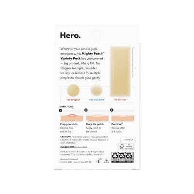 Hero Cosmetics Mighty Patch Variety Acne Pimple Patches 26ct - New