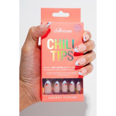 Chillhouse Chill Tips Press-On Fake Nails Cherry Picking 24ct - New