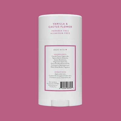 Desodorante sólido Native para mujer y hombre - Vainilla y flor de cactus 2.65 oz - Nuevo