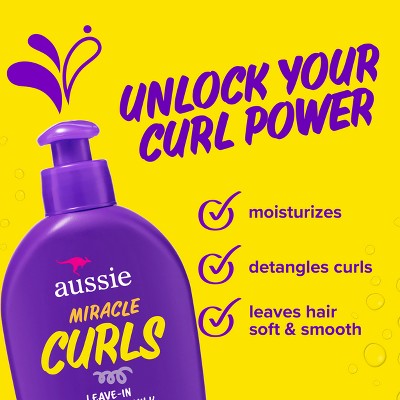 Aussie Miracle Curls - Leche desenredante con aceite de coco (190 ml) - Nuevo
