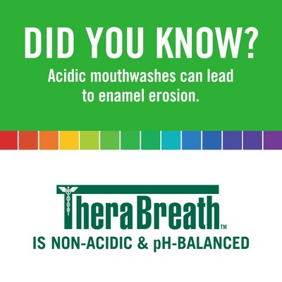 Enjuague bucal TheraBreath Fresh Breath sin alcohol, menta suave, 16 onzas líquidas - Nuevo