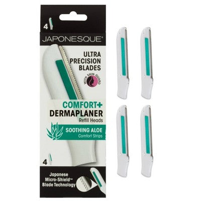 JAPONESQUE Comfort+ Dermaplaner Razor Refill Blades 4ct - New