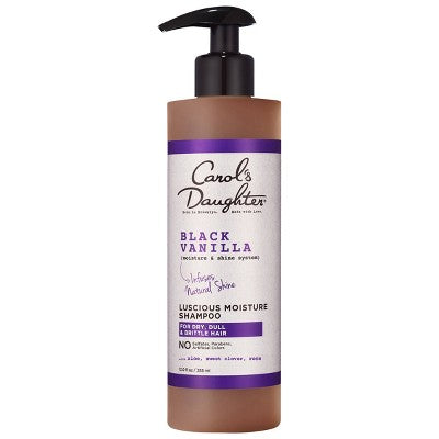 Champú Carol's Daughter Black Vanilla Moisture &amp; Shine sin sulfatos para cabello seco, 355 ml (12 onzas líquidas) - Envase imperfecto