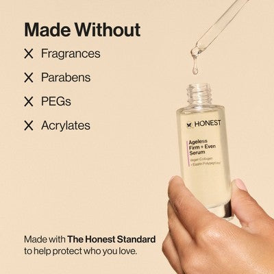 Suero reafirmante y uniforme antiedad Honest Beauty 1.0 fl oz - Caja Imperfect