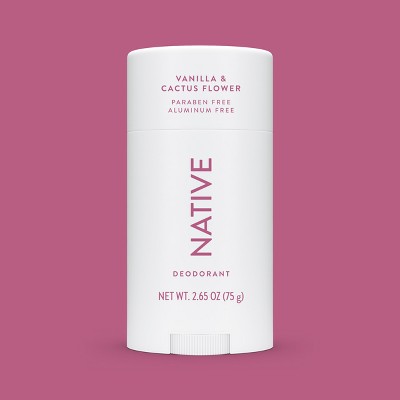 Desodorante sólido Native para mujer y hombre - Vainilla y flor de cactus 2.65 oz - Nuevo