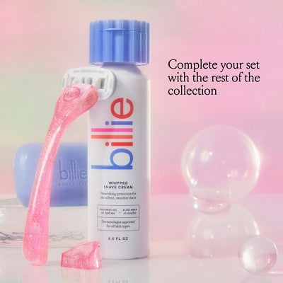 Maquinilla de afeitar reutilizable Billie con mango y soporte magnético para mujer, 5 recambios de cuchillas - Nueva
