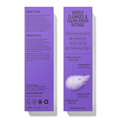 Stories & Ink Repairing Aftercare Foaming Body Cleanser 5.07 fl oz - New