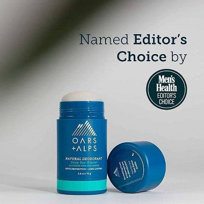 OARS + ALPS Men's Sensitive Roll-On Natural Deodorant Deep Sea Glacier 2.6oz - New