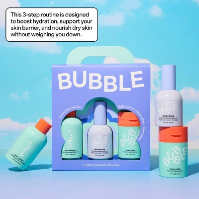Kit de rutina de hidratación de 3 pasos Hydro Heroes de Bubble Skincare - Imperfect Box