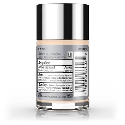 Neutrogena Healthy Skin Liquid Makeup Foundation, Lightweight & Flawless Coverage with Broad Spectrum SPF 20 Sunscreen 30 Buff - Imperfect Container
