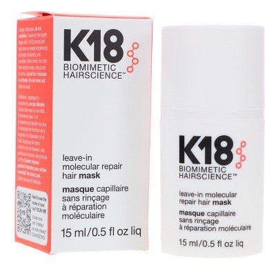Mascarilla capilar reparadora molecular sin enjuague K18 de 14 g - Imperfect Box