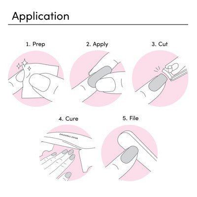 Dashing Diva Glaze Semi-Cured Gel Nail Polish Strips Starter Kit Powder Pink 32ct - New