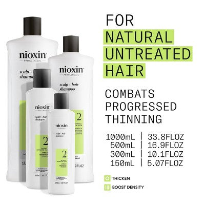Nioxin System 2 Shampoo Cleanser 10.1 fl oz - Imperfect Container