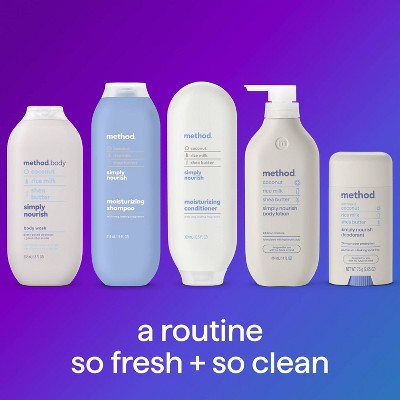 Method Solid Deodorant Simply Nourish Aluminum-Free 2.65oz - New