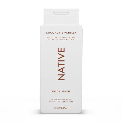 Jabón corporal Native de coco y vainilla sin sulfatos, 500 ml (envase imperfecto)