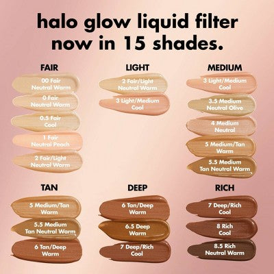 e.l.f. Halo Glow Liquid Filter Highlighter 2 Fair/Light 1.06 fl oz - New