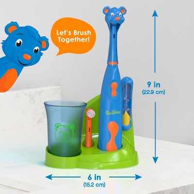 Cepillo de dientes eléctrico infantil Brusheez Buddy the Bear - Caja imperfecta