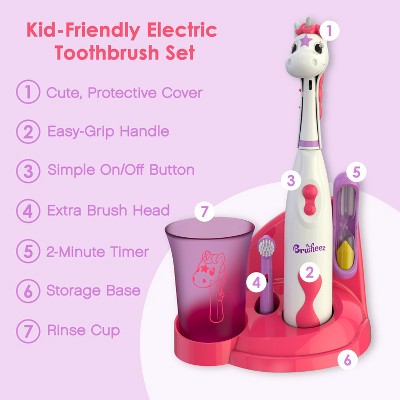 Cepillo de dientes eléctrico infantil Brusheez Sparkle the Unicorn - Caja imperfecta