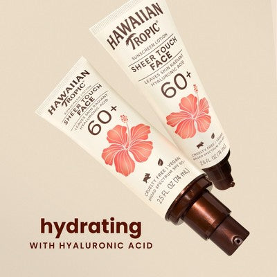 Hawaiian Tropic Sheer Touch Face Lotion Sunscreen SPF 60+ 2.5 fl oz - Imperfect Container