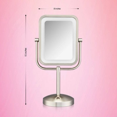 Espejo de maquillaje LED Conair plateado - Caja imperfecta