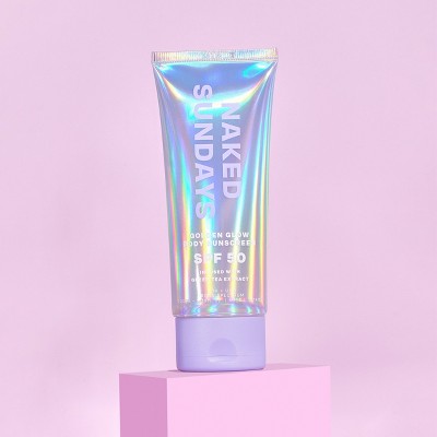 Naked Sundays Golden Glow Body Sunscreen SPF50+ 100ml - Imperfect Box