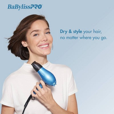 Secador de pelo de viaje BaBylissPRO Nano Titanium azul - Caja imperfecta