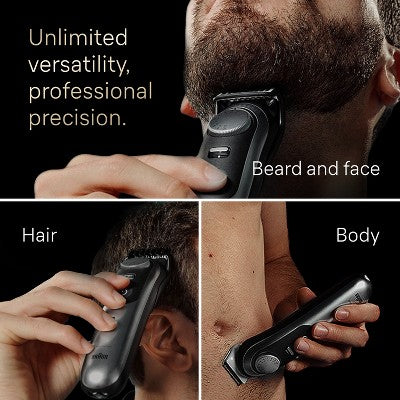 Recortadora de barba, cuerpo y cabello Braun Series 7 AiO7440 recargable 12 en 1 - Caja imperfecta