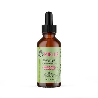 Aceite Mielle Organics de romero y menta para el cuero cabelludo y el cabello, fortalecedor, 2 onzas líquidas - Nuevo