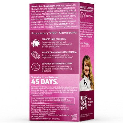 BosleyMD Revive + Suero Densificador para el Crecimiento del Cabello para Mujeres 1 fl oz - Caja Imperfect