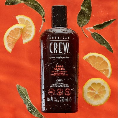 Champú, acondicionador y gel de baño 3 en 1 American Crew, 453 ml (15.2 oz) - Envase imperfecto
