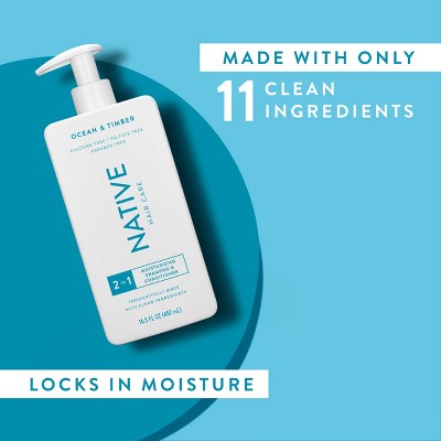 Hidratante 2 en 1 Native Ocean Timber para hombres y mujeres, 16.5 onzas líquidas - Nuevo