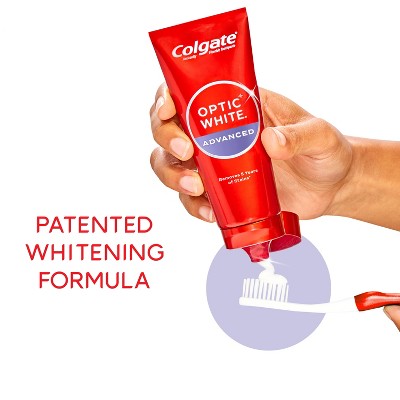 Pasta dental blanqueadora Colgate Optic White Sparkling White, 3.2 oz (paquete de 3) - Caja imperfecta