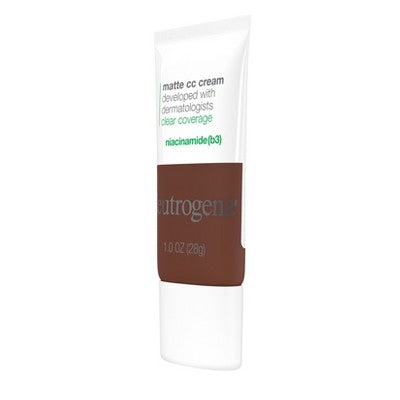 Neutrogena Clear Coverage Flawless Matte Color Correcting Cream, Full-Coverage 10.0 Sienna - New