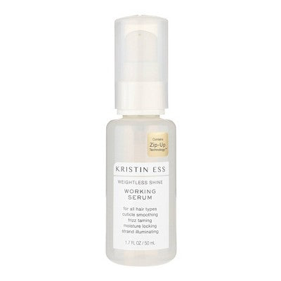 Suero capilar Kristin Ess Weightless Shine Working Hair Serum que controla el frizz, suaviza y retiene la humedad, 50 ml - Imperfect Box